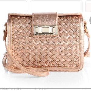 Rebecca Minkoff Woven Leather Rose Gold Bag
